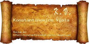 Konstantinovics Viola névjegykártya